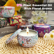 Women&#039;s Gift Scented Candles Home Set: Aromatherapy Candles Portable Candle Gift Set - Set of 6 | Made of 100% Soy Wax