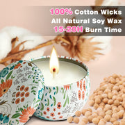 Women&#039;s Gift Scented Candles Home Set: Aromatherapy Candles Portable Candle Gift Set - Set of 6 | Made of 100% Soy Wax